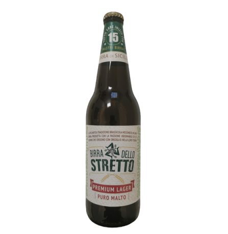 Birra Dello Stretto Premium Lager 66cl.15 Bottiglie